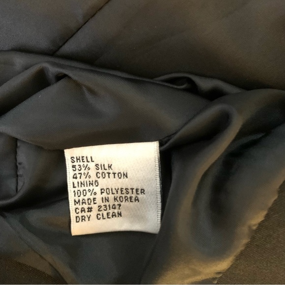 TALBOTS Silk and Cotton Blend Mandarin Collar Jacket Blazer Pockets Line… - Picture 5 of 5